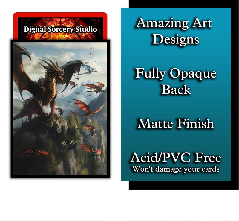 Digital Sorcery Studio Unstoppable Relentless Dragon Game Card Sleeves 102 Pack – Compatible with MTG and Other TCGs Ur-Dragon Commander Decks - Premium Standard Card Sleeves for Magic The Gathering - Image 3